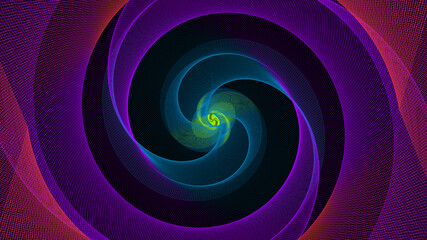 Colorful Digital Waves Background Set