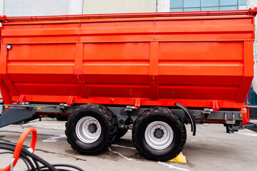 truck trailer for tractor or combine in agriculture.