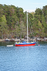 Fototapeta na wymiar Sail away in Stockholm Archipelago