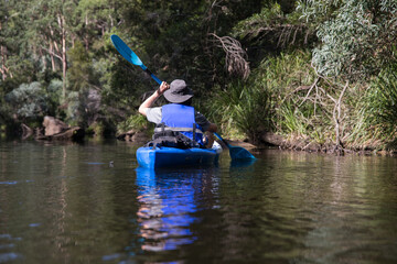 Exploring rivers by kayak