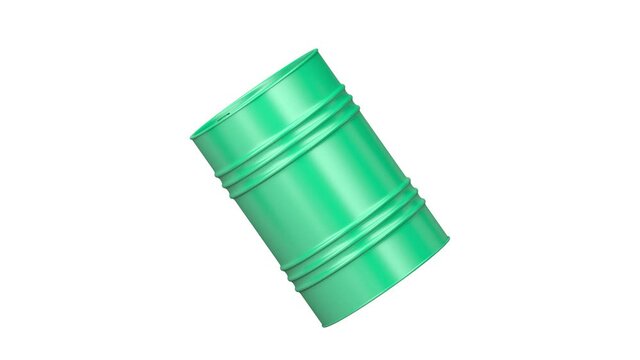 Oil drum on white background