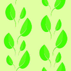 green leaves  seamless pattern