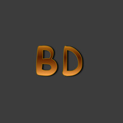 BD initial handwriting logo for identity