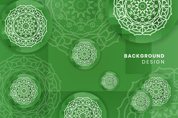Luxury mandala background. green abstract mandala background. decorative element for print, poster, cover, flyer, banner