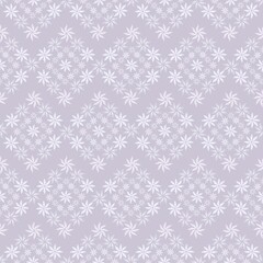 Pattern of stripes of rhombuses of watercolor flowers of lilac color