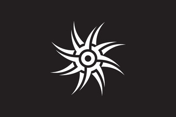 innovation modern fan turbine logo, letter j form circular rotation, mandala ornament,  elegant design vector