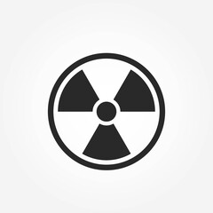 nuclear symbol. atomic and radiation sign. ecology and environment icon. isolated vector image