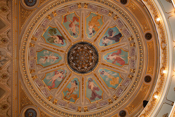 Lviv, Ukraine - March 6, 2021: Lviv opera house interior