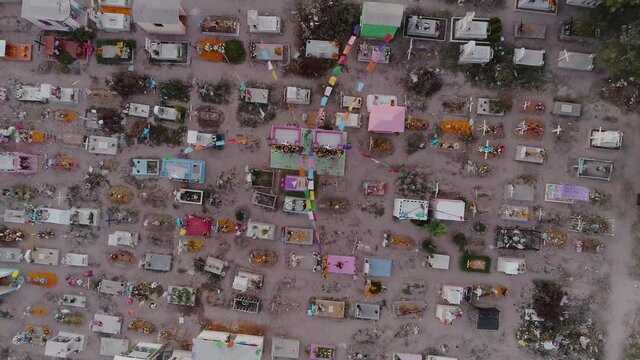 aeralview cementerio del Saucito, San Luis Potosi, Mexico