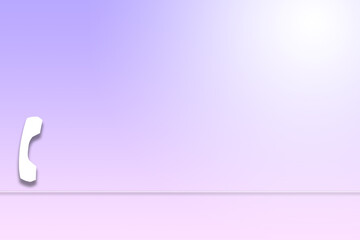 Symbol eines Telefonhörer vor einem lila Hintergrund