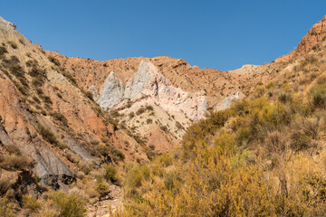 mountainous and eroded landscape in southern Spain