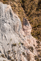 mountainous and eroded landscape in southern Spain