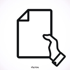 document Icon, Vector, Art, Image, logo, Sign, Flat,  design