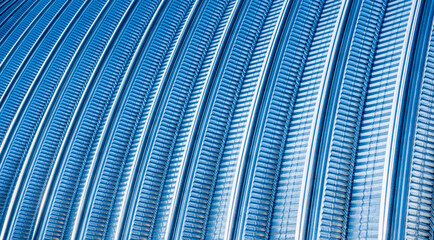 Obraz premium The surface of a industrial metal roof. Abstract background