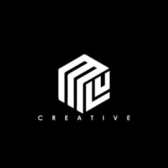 MLU Letter Initial Logo Design Template Vector Illustration