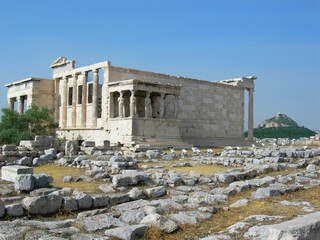 The Erechtheion Temple in Athens, Greece