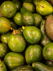 Fresh organic avocado seen from above