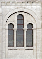 Fototapeta na wymiar Marble facade window