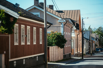 street in the Jakobstad, Finland