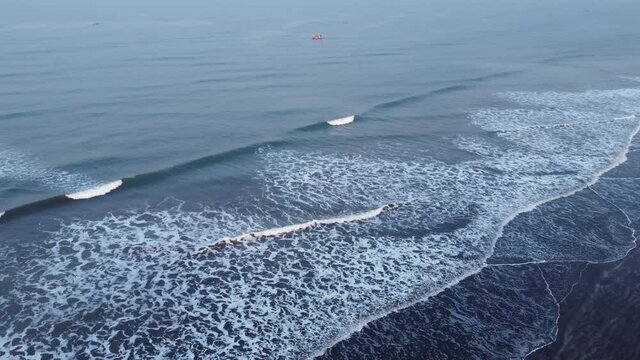 Fishing boats anchored off Ladghar beach at Dapoli, located 200 kms from Pune on the West Coast of Maharashtra India.