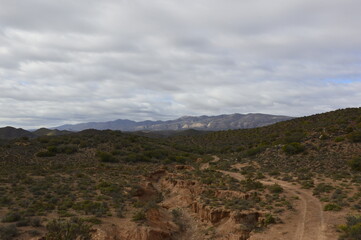 Dirt road to the mountains 