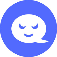 Obraz premium purple round chat icon with demonic face