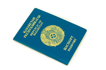 Kazakh Passport on White Background