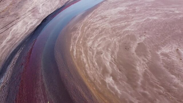 Aerial footage of Ladghar beach at Dapoli, located 200 kms from Pune on the West Coast of Maharashtra India.