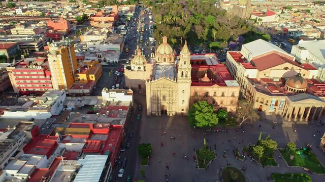 Aeralview Templo del Carmen, Plaza Carmen, San Luis Potosi, Mexico