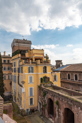 Obraz premium View of pathway that connects Vatican´s buildings to Saint Angelo´s Castle in Rome
