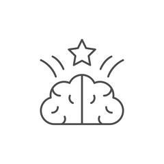 Creative mind line outline icon