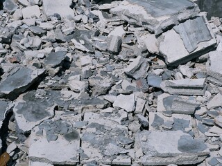 The ground was cracked because of being hit.