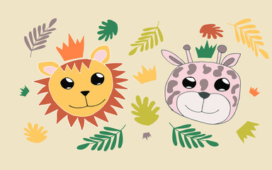 illustration cute little animals