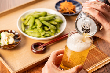 ビールと枝豆