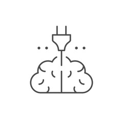Creative mind line outline icon