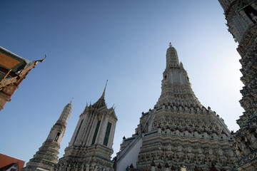 Beautiful destination of Thailand Pagoda at wat arun temple ,Bangkok ,Thailand