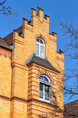 Fototapeta premium Backsteinhäuser Im Frankfurter Stadtteil Gallus