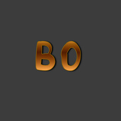 BO initial gold handwriting logo for identity