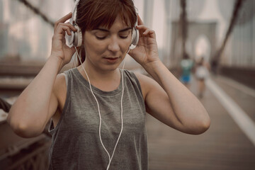 Woman resting after exercise