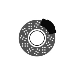 disc brake isolated icon on white background, auto service, repair, car detail - 418703024