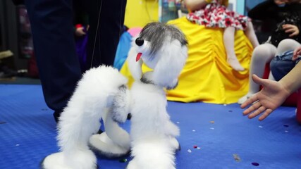 Dog marionette. toys to entertain children on holidays. 