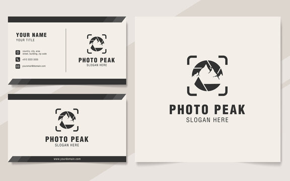 Camera and peak logo template suitable for outdoor companies