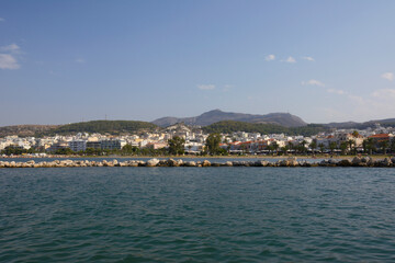 Naklejka na ściany i meble view of Rethymno - city on Crete island in Greece