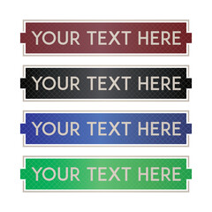 banner set, text box, title box, speech text, speech title, frame text, frame title, text border, title border