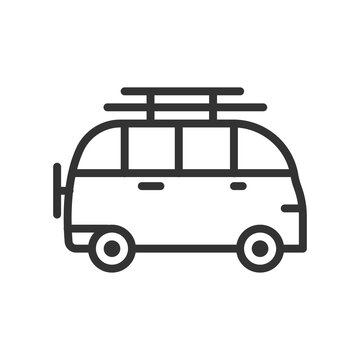 Minivan icon. Simple element illustration
