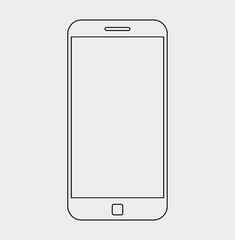 Hand drawn of  Phone . Hand drawn sketch in vector on paper background
