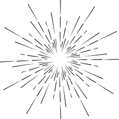starburst hand drawn, vintage radial starburst, abstract line sunshine vector collection