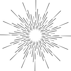 starburst hand drawn, vintage radial starburst, abstract line sunshine vector collection