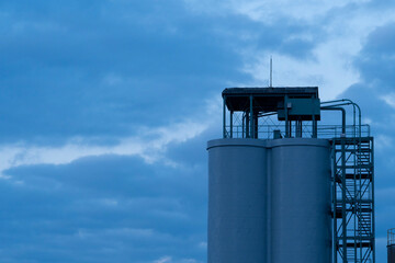 grain elevator and sky