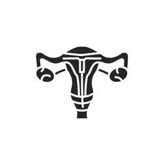 Contraceptive spiral black glyph icon. Intrauterine device. Birth control. Copper IUD. Safety sex sign. Pictogram for web page, mobile app. UI UX GUI design element. Editable stroke